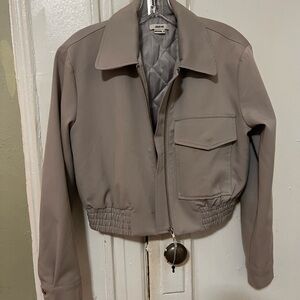 Jason Wu Taupe Bomber Jacket